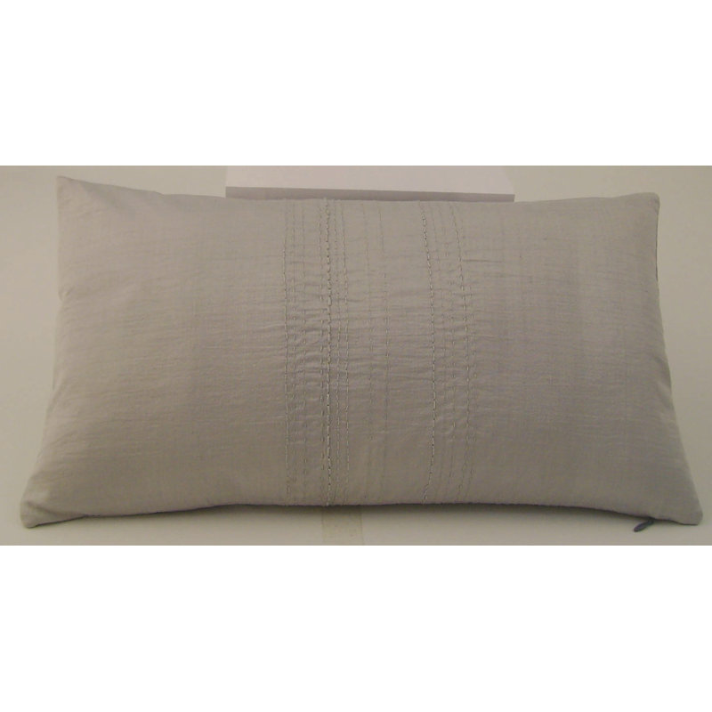 Keena Rectangular Throw Cushion, Silver