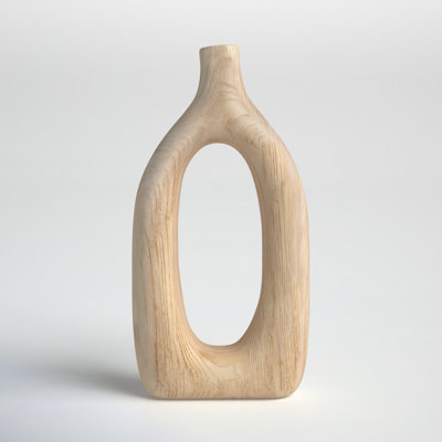 Rustic Wood Decorative Vase