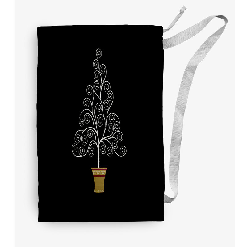 Fabric Laundry Bag with Handles, Medium (36" H x 28" W), Black