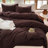 DONEUS Striped Duvet Cover Set 100% Washed Cotton Linen Like Soft Feelling Breathable Bedding-120141895-113054922