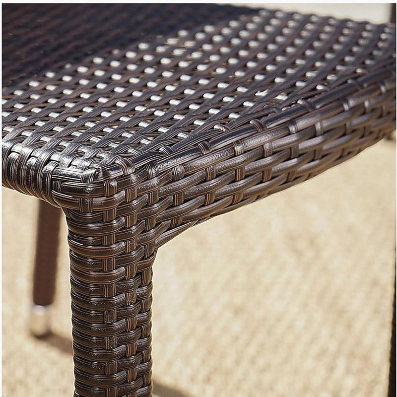 Chaise LARACHE en aluminium sans accoudoirs en rotin