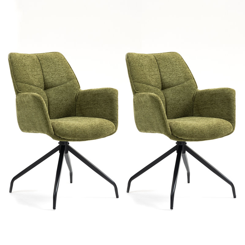 Chaise pivotante rembourrée Modern, Vert