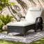 Méridiennes de patio réglables, chaise de piscine moderne en acier rotin Pe