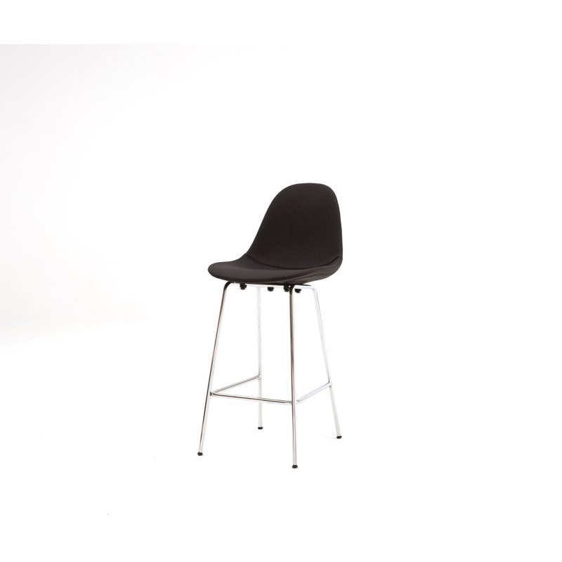 TA Upholstered Bar & Counter Stool, Black, Counter Height (25.5" Seat Height), Black
