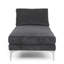 Méridienne moderne en tissu noir avec siège confortable de 65,44 x 30 x 33,2 po, pouces