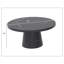 Table basse ronde en marbre avec finition ultrabrillante, table de salon à piédestal moderne, gris anthracite-1300599603