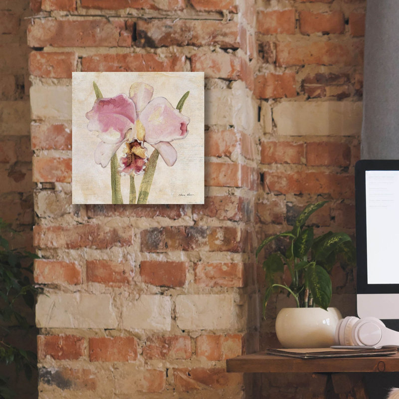 «Orchid 6» par Cheri Blum, art mural sur toile, H 12 po x l 12 po x P 0,75 po