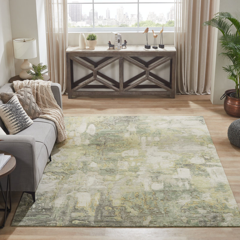 Tapis en mélange de laine Vesper Misty Meadow, Rectangle 9 pi 9 po x 12 pi 6 po