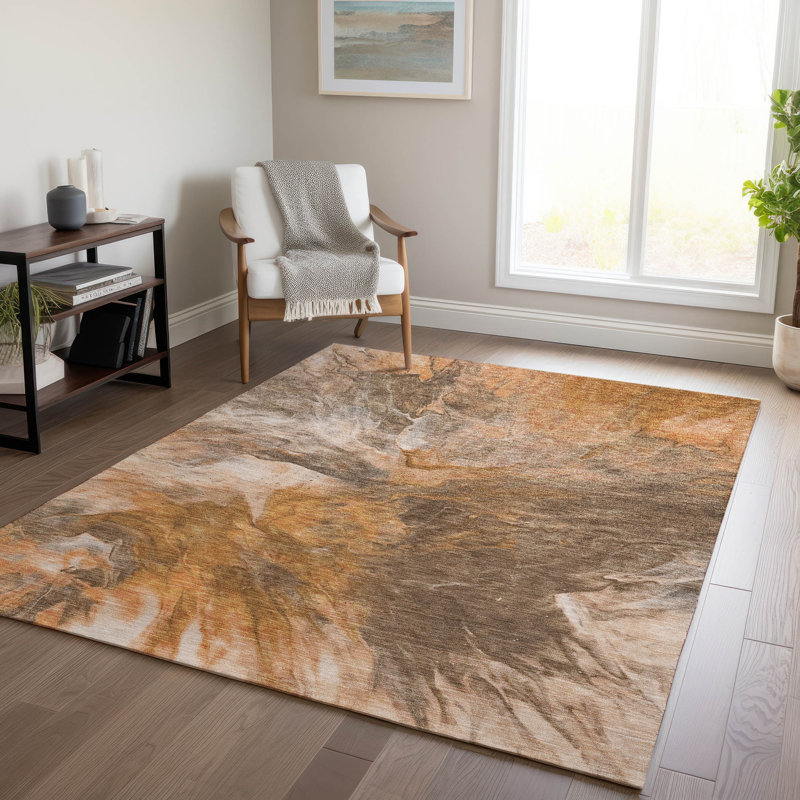 Abstract Indoor / Outdoor Rug, Rectangle 2'6" x 3'10"