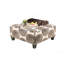 Repose-pieds carré surdimensionné de style transitionnel brun-1399066036