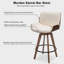 Tabouret de bar pivotant à hauteur de 26 po avec tabourets de comptoir revêtus de cuir végétalien (ensemble de 2)-173276341-173276343