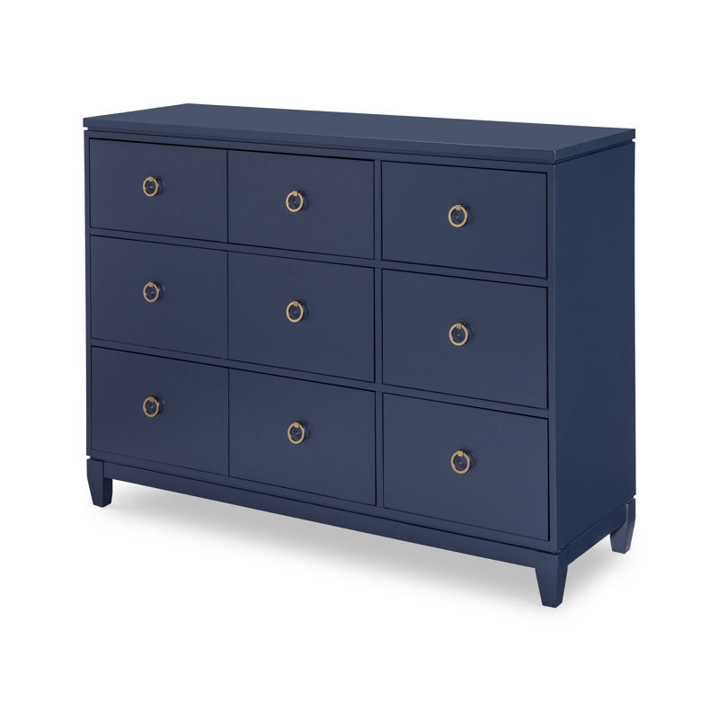 Commode 6 tiroirs Arantxa, Bleu