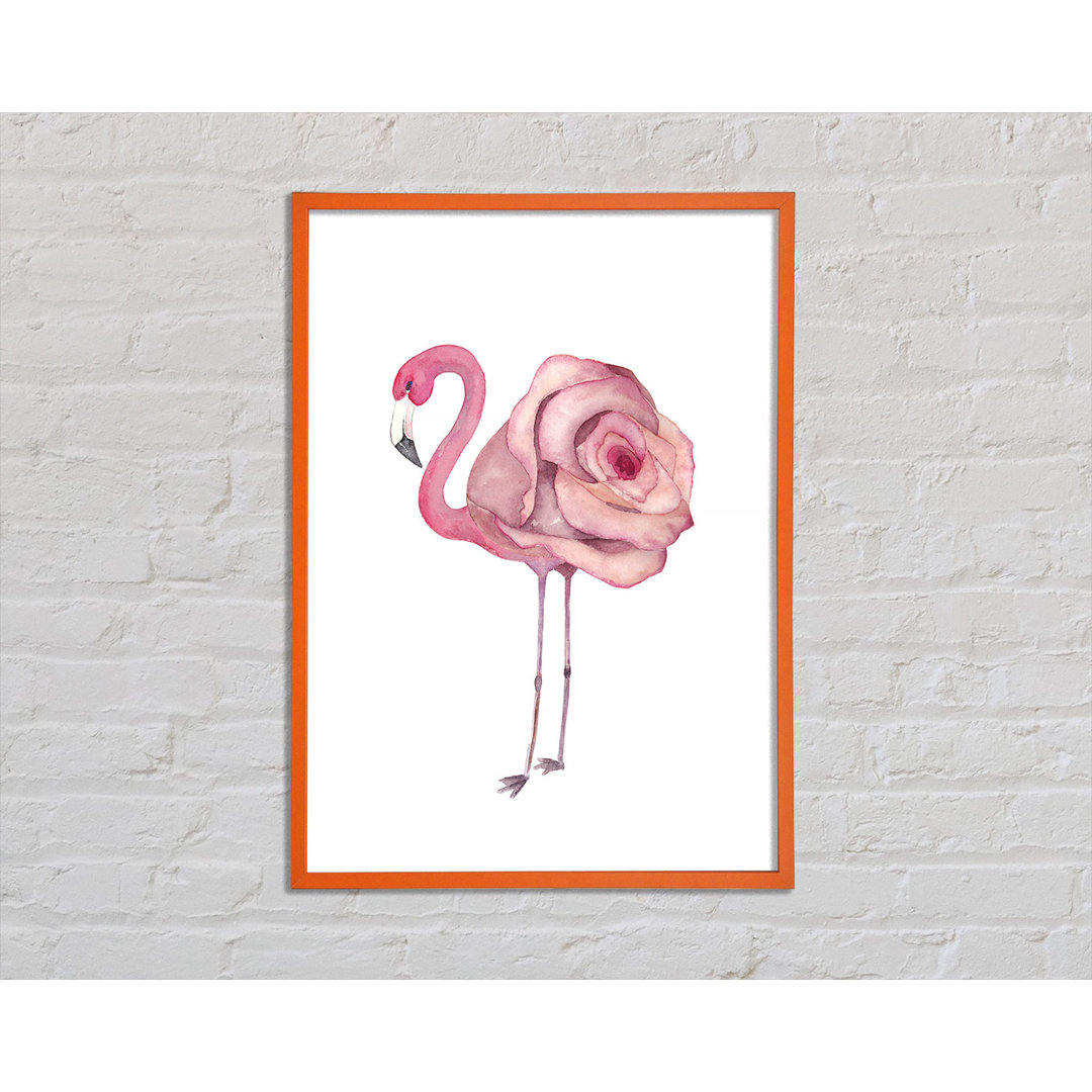 Akihisa Pink Flamingo Rose - Einzelner Bilderrahmen Kunstdrucke