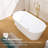 60'' W,69 GALLONS Freestanding Acrylic Soaking  Bathtub With Drain And Overflow Holes