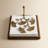 Ginkgo Leaf Napkin Holder, Wooden Base with Weighted Metal Bar, Windproof Horizontal Tabletop Organizer