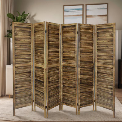 Wood Room Dividers Folding Louvered Privacy Screens