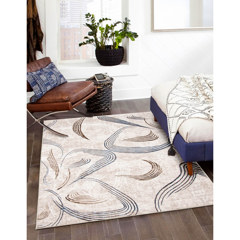 Tapis ivoire Goulart, Rectangle de 5 pi x 8 pi