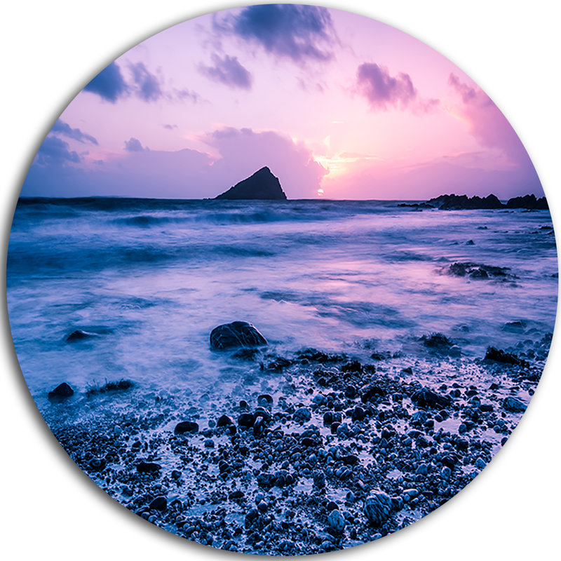 « slow motion ondulations on rocky beach », impression, H 11 po x l 11 po x P 1 po, Métal