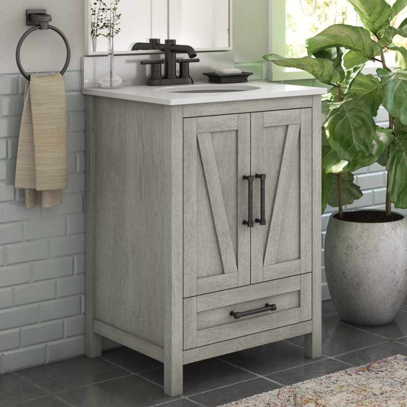 Ensemble de meuble-lavabo simple 24 po Hunstant, Chêne Fairfax