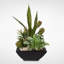 Faux Succulent Plant in Metal Planter