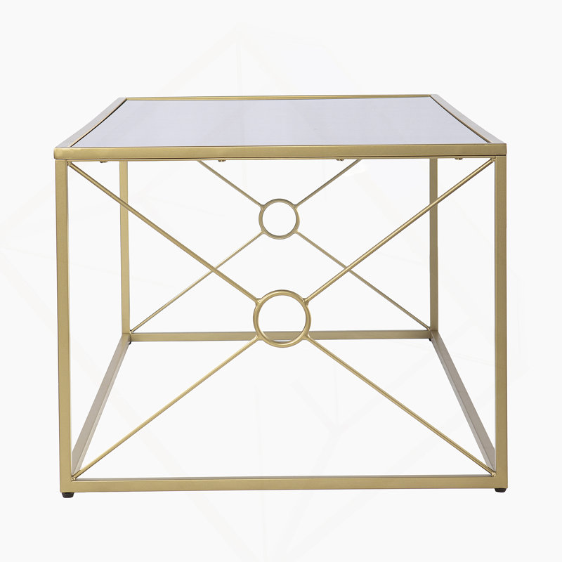 Mirror-Top Cocktail Table