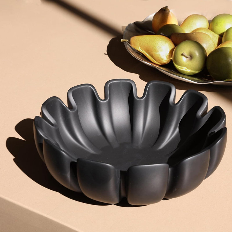 Ceramic Decorative Bowl, Black