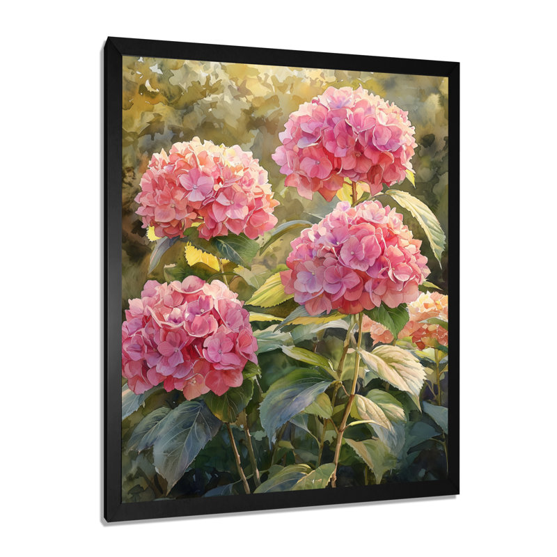 Alexis - impressions florales sur toile, H 40 po x l 30 po, Picture Framed, Noir, noir, noir, noir