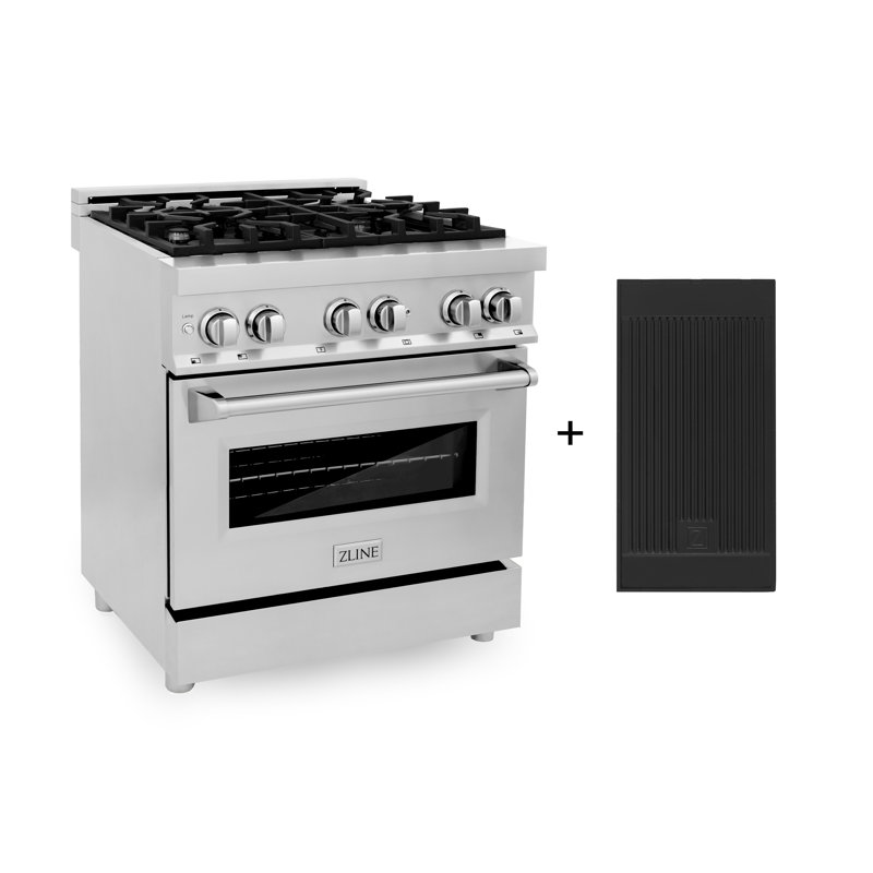 Cuisinière à gaz double ZLINE 30 po avec four à gaz et four électrique ZLINE avec plaque chauffante ZLINE (RA-GR-30)