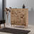 Multi-Purpose Cabinet, Sonoma Oak, 37.4 x 43.7 x 14.2 inches | 100% Melamine Coated Particle Board, Thickness: 0.7 inches | Hornbeam Legs, UV Coating, Metal & Rope Handles | Ideal for Scandinavian Homes, Ample Storage & Wall-Mountable