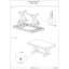 Rectangular 6 Dining Table With Glossy Marble Surface And Black Trestle Stand Modern 6 Top Strong Base-1805484956