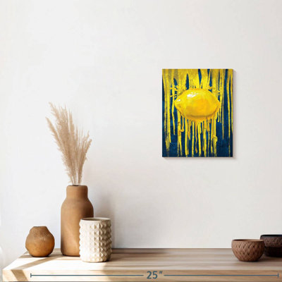 «Lemon Paint Drip» sur toile
