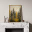 «Misty Pine Forest», reproduction d'art sur toile - décor rustique pour salon ou cabane-115240019-115240012-115240011
