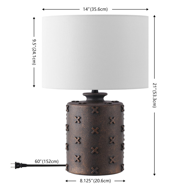 Clay 21.75 Inch Resin Table Lamp