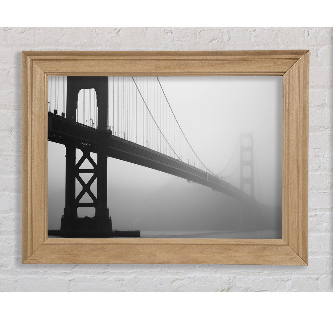 Golden Gate In Fog - Einzelner Bilderrahmen Kunstdrucke