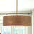 4-Light Brass Gold Drum Chandelier 17.75"