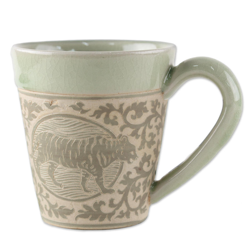 Tasse de café tigre du zodiaque thaïlandais