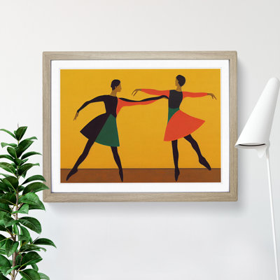 Two Ballerina Dancers - Framed Print