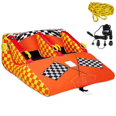 4.7' x 5.41' Inflatable Obstacle Course with Air Blower