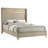 Malcolm Beige Upholstered Queen Wingback Bed