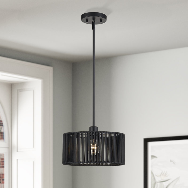 Luminaire suspendu noir 1 lumière Asllan