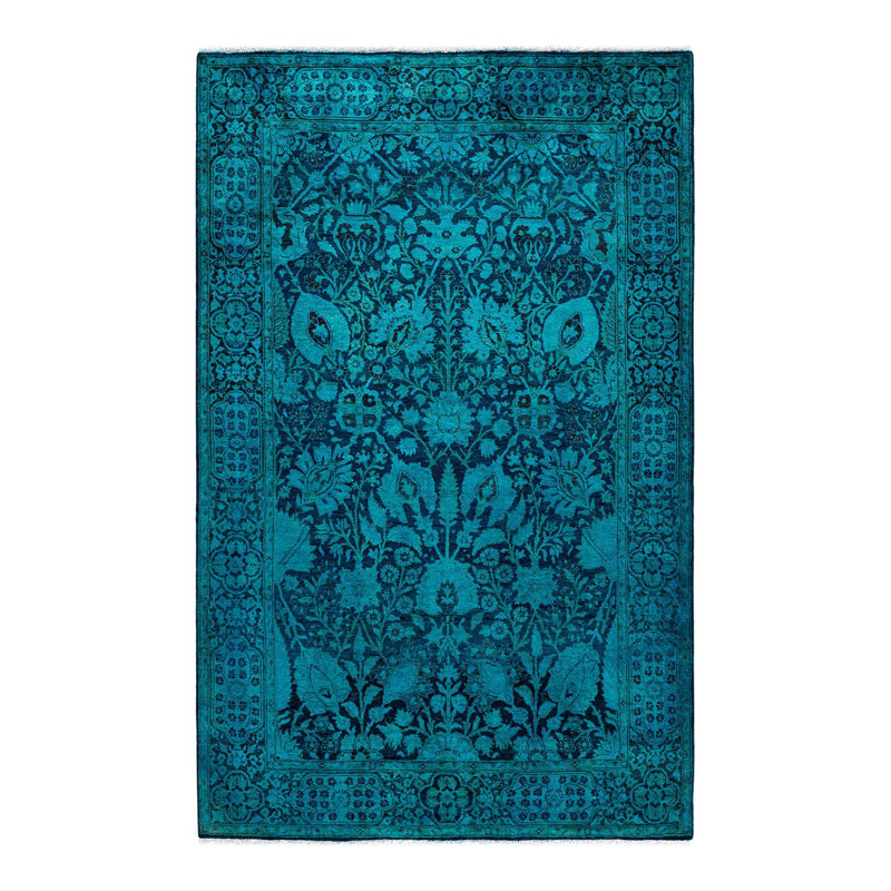Overyed One-of-a-Kind Rectangle 4'2" X 6'3" Hand Knotted Area Rug
