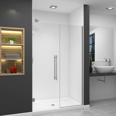 Transolid Elizabeth 48.5-in W x 76-in H Hinged Shower Door with Clear Glass