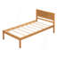 Base de lit plateforme avec tête de lit, support à lattes de bois, aucun sommier requis-130041754-130041750