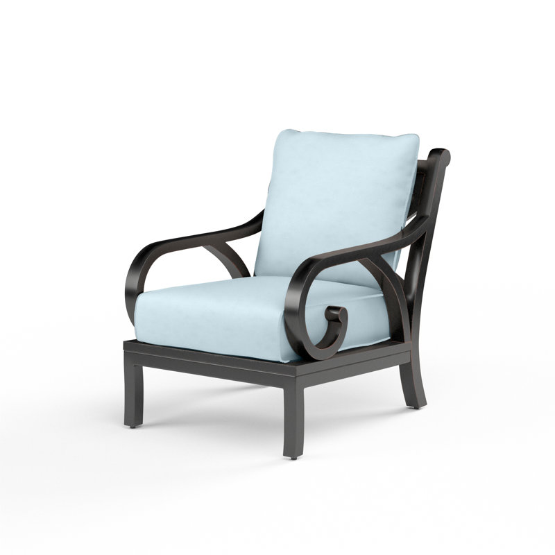 Chaise longue d'extérieur avec coussins Monterey, Toile horizon Sunbrella®