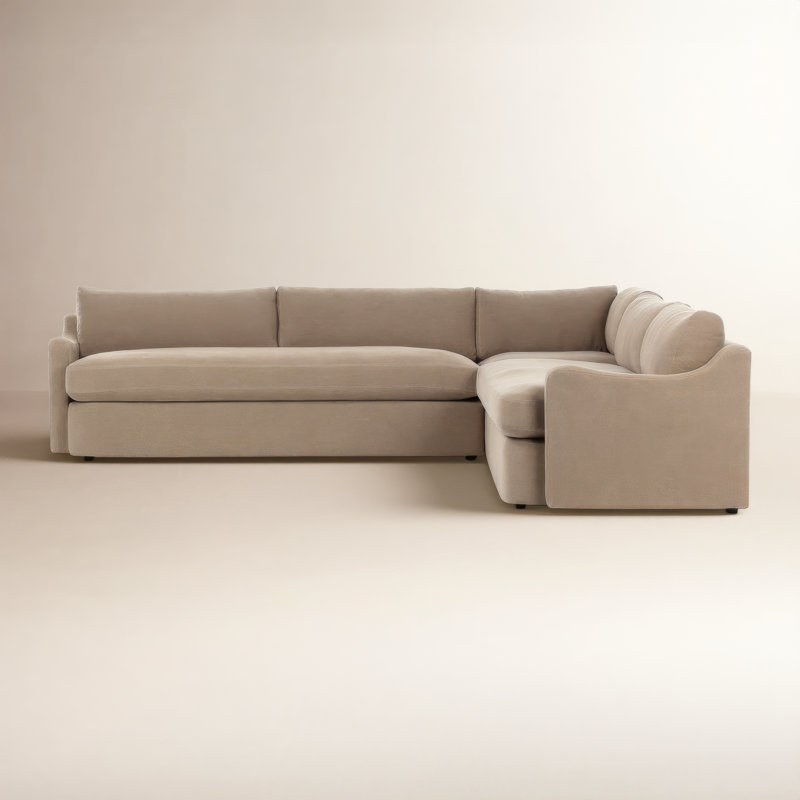 Aurelia 3-Piece Sectional, Broadway Canvas Linen