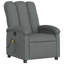 Fauteuil de massage inclinable de massage en polyester et métal gris foncé-786540754