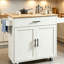 Plateau en bois massif durable et imperméable avec roulettes mobile multifonctionnel facile à assembler
