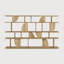 Geometric Solid Wood Geometric Bookcase-919353722
