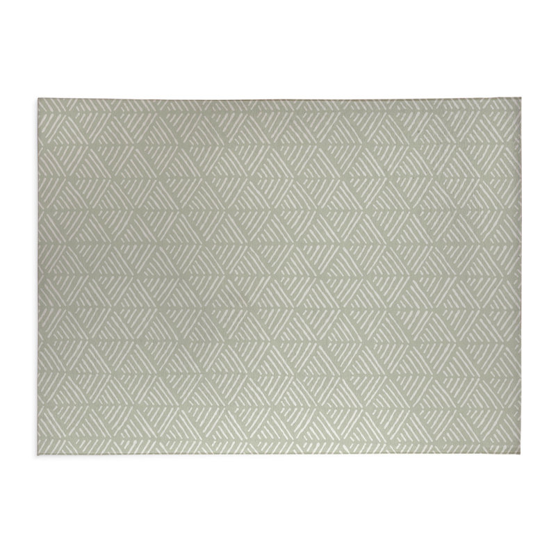 Tapis de bureau Tribal Dreamer, L 7 pi x L 5 pi, Vert clair