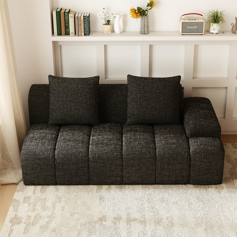 Causeuse modulaire Boneless, Noir